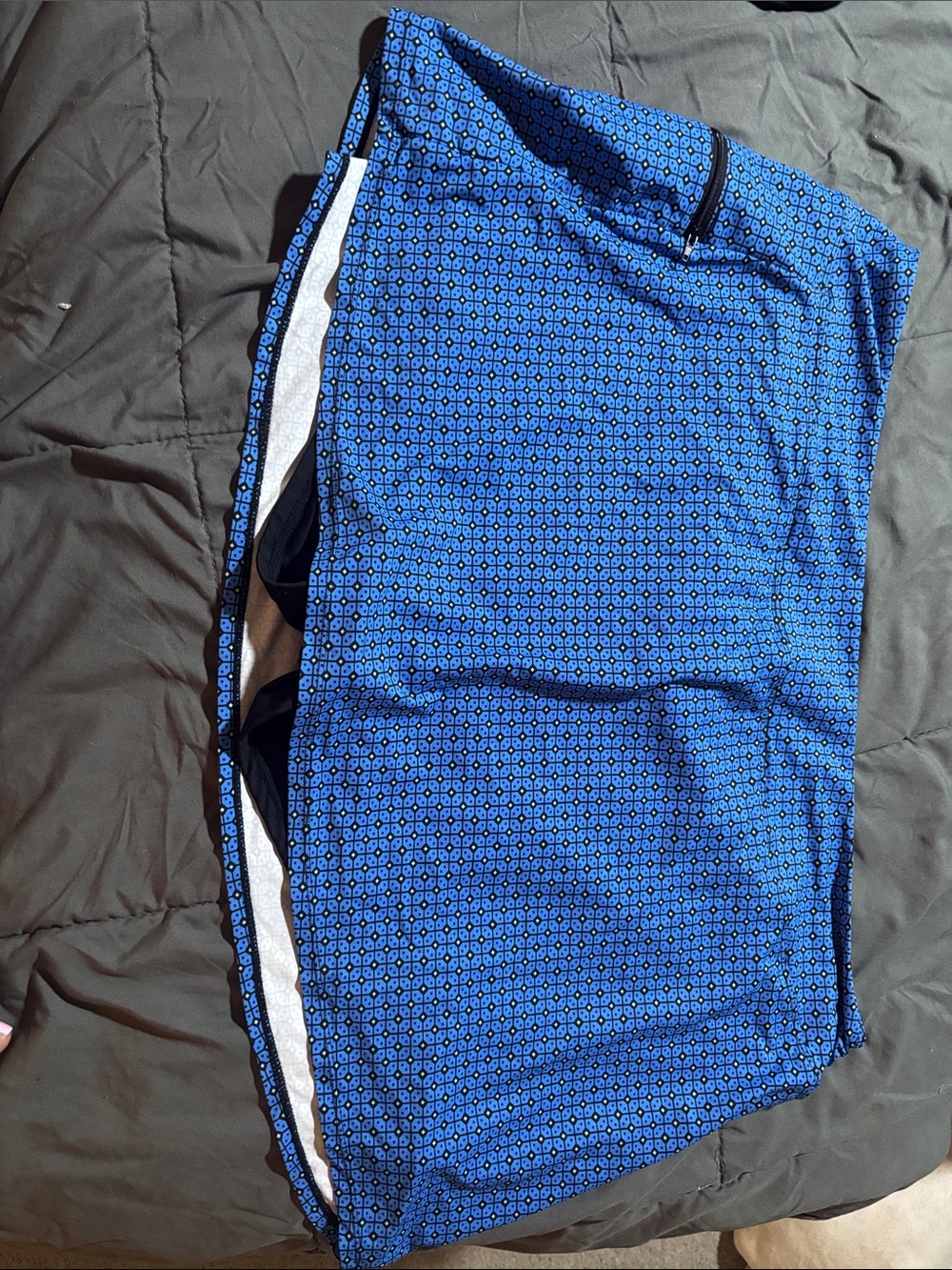 Beach House Blue Micro-Pattern Women's Swim Trunks
